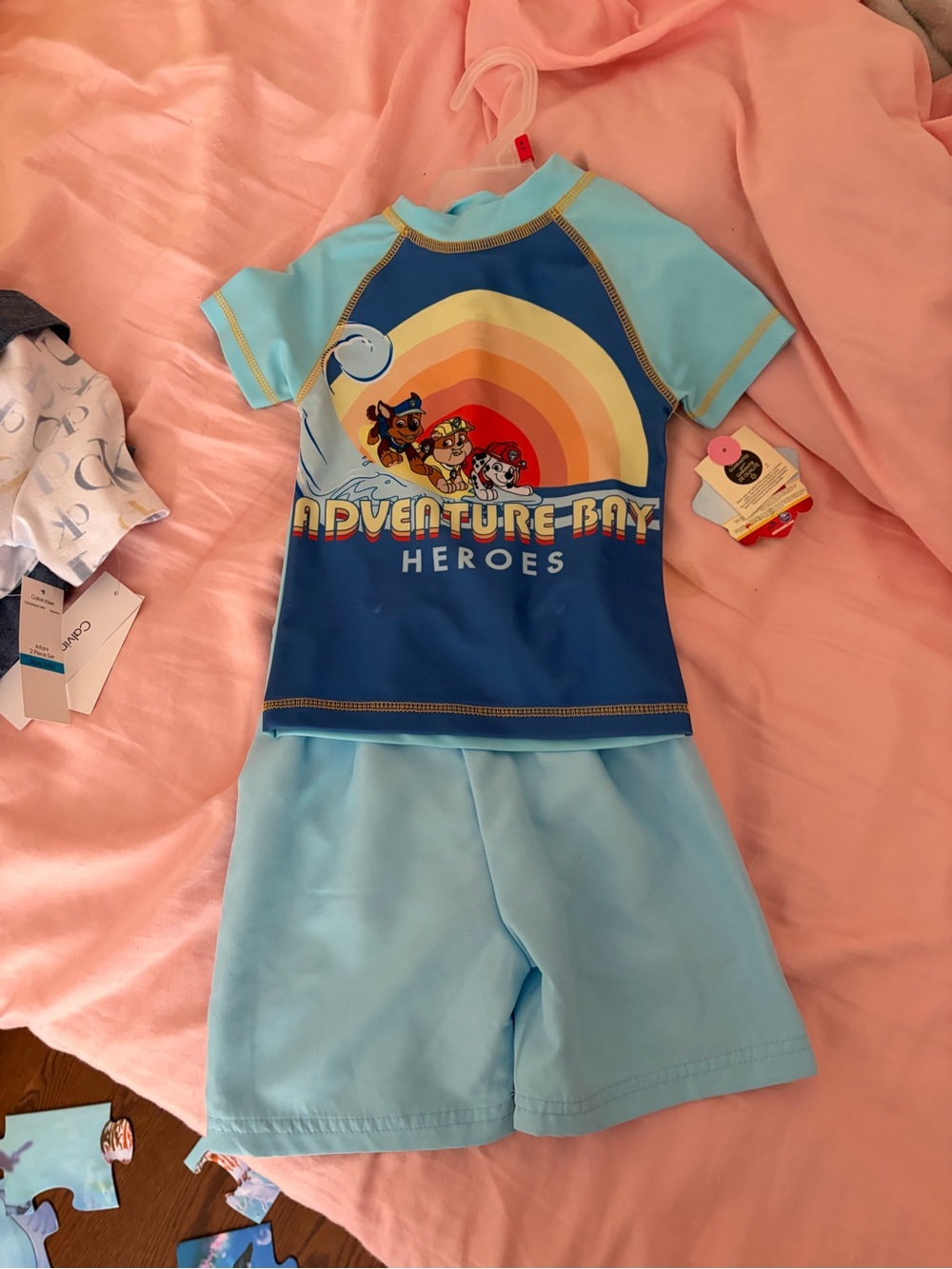 Paw Patrol swimsuit each guard 2T NWT short sleeves